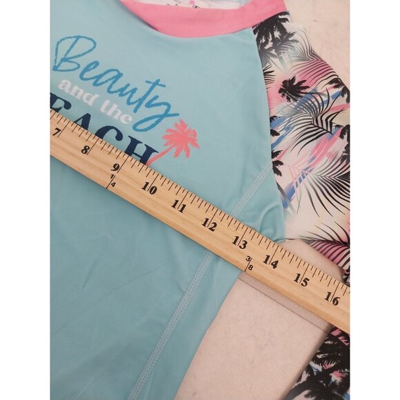 New Juice Box Girl's Rash Guard Swim Tee Sz L 10/12 - Picture 7 of 7